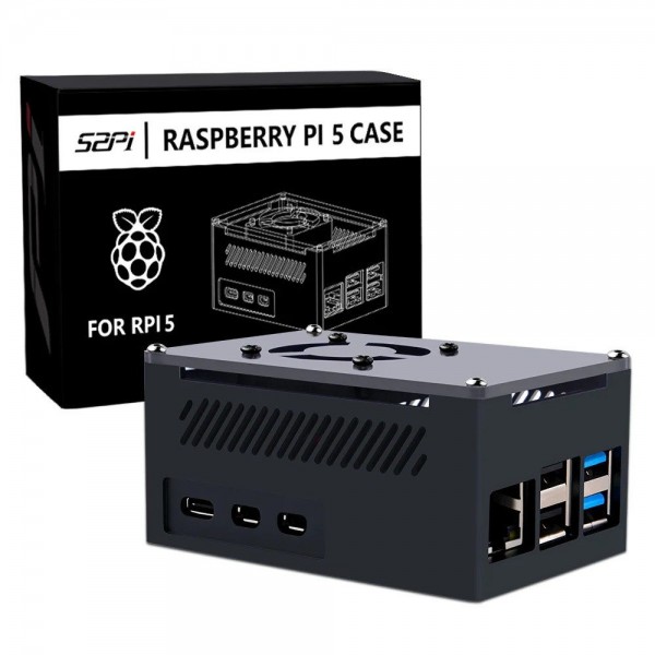 52Pi Raspberry Pi 5 Aluminium Case with Fan