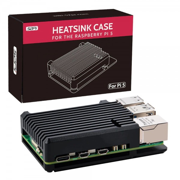 52Pi Aluminium Heatsink Case - for Raspberry Pi 5