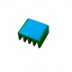 Aluminum Heatsink - 14x12x7mm - Anodised Green - with Adhesive