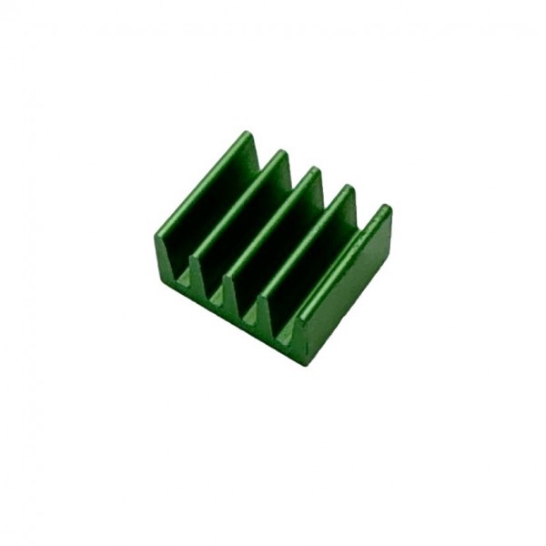 Aluminum Heatsink - 14x12x7mm - Anodised Green - with Adhesive