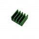 Aluminum Heatsink - 14x12x7mm - Anodised Green - with Adhesive