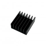 Aluminum Heatsink - 15x14x6mm- Anodised Black - with Adhesive 