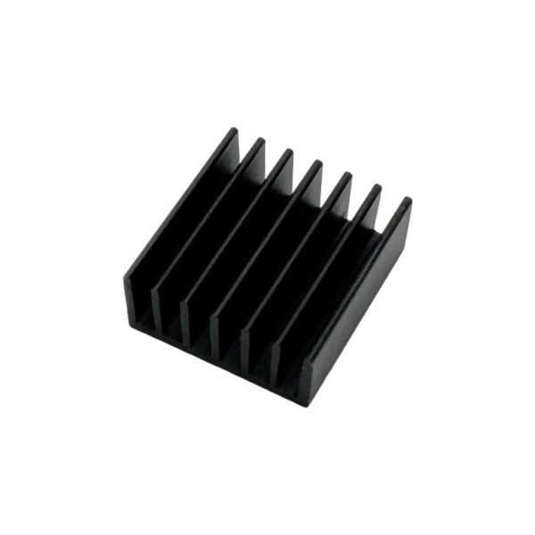 Aluminum Heatsink - 15x14x6mm- Anodised Black - with Adhesive