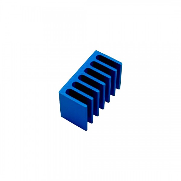 Aluminum Heatsink - 16x10x8mm - Anodised Blue - with Adhesive