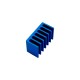 Aluminum Heatsink - 16x10x8mm - Anodised Blue - with Adhesive