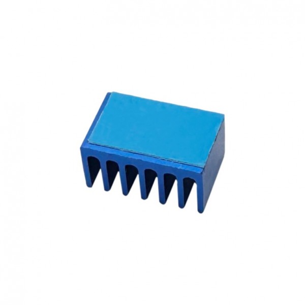 Aluminum Heatsink - 16x10x8mm - Anodised Blue - with Adhesive