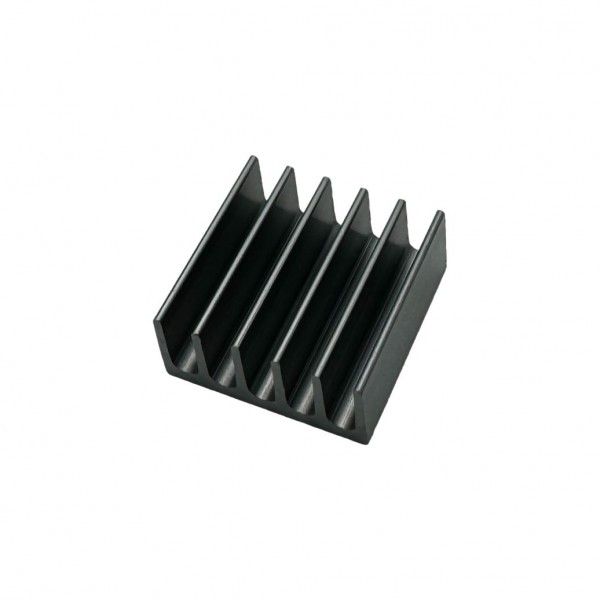 Aluminum Heatsink - 22x22x10mm - Anodised Grey - with Adhesive
