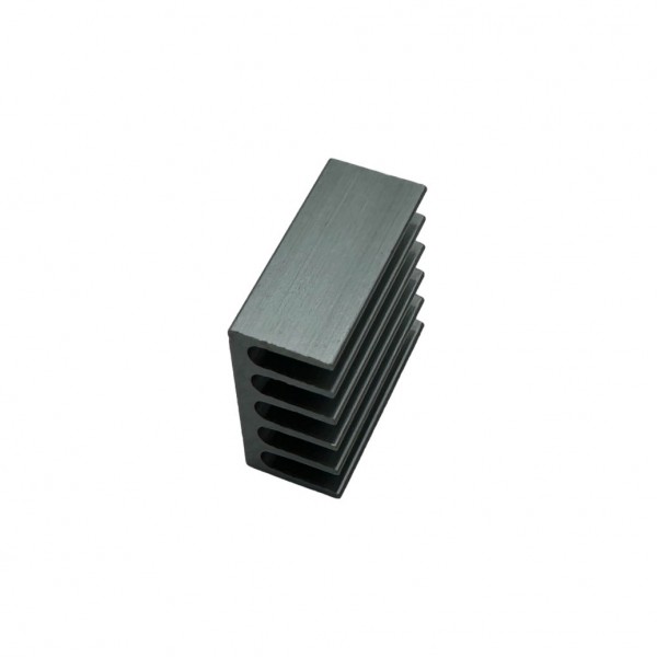Aluminum Heatsink - 22x22x10mm - Anodised Grey - with Adhesive