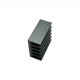 Aluminum Heatsink - 22x22x10mm - Anodised Grey - with Adhesive