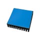 Aluminum Heatsink - 40x40x11mm- Anodised Black - with Adhesive