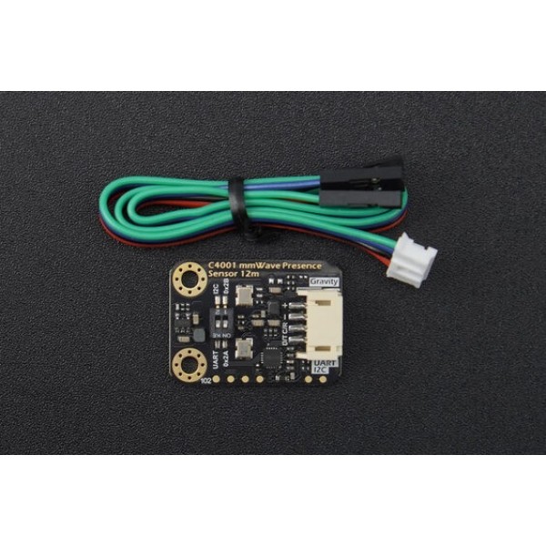 DFRobot Gravity C4001 24GHz Milimeter Golf Sensor - Menselijke Statische Aanwezigheidssensor - 12m