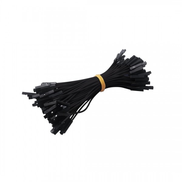 DuPont Jumper wire Female-Female 10cm 100 wires - Black