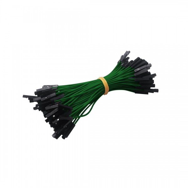 DuPont Jumper wire Female-Female 10cm 100 wires - Green
