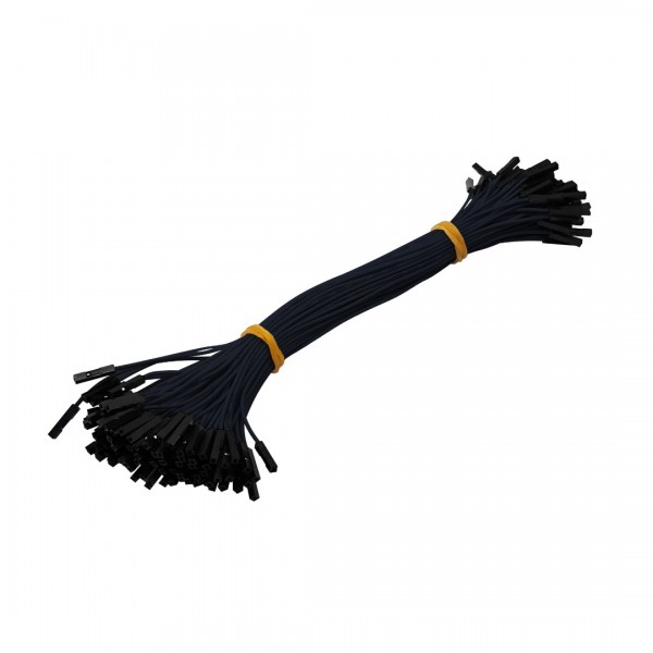 DuPont Jumper wire Female-Female 20cm 100 wires - Black