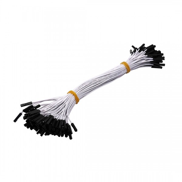 DuPont Jumper wire Female-Female 20cm 100 wires - White