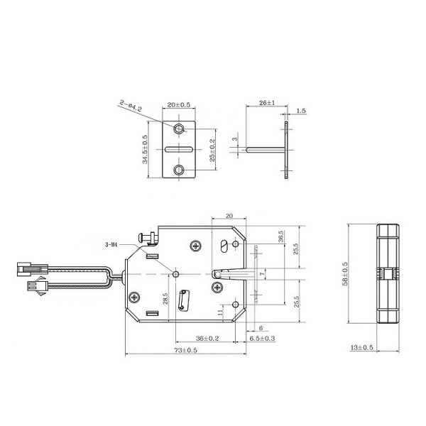 Electronic Lock with Feedback - Metal - 12V DC