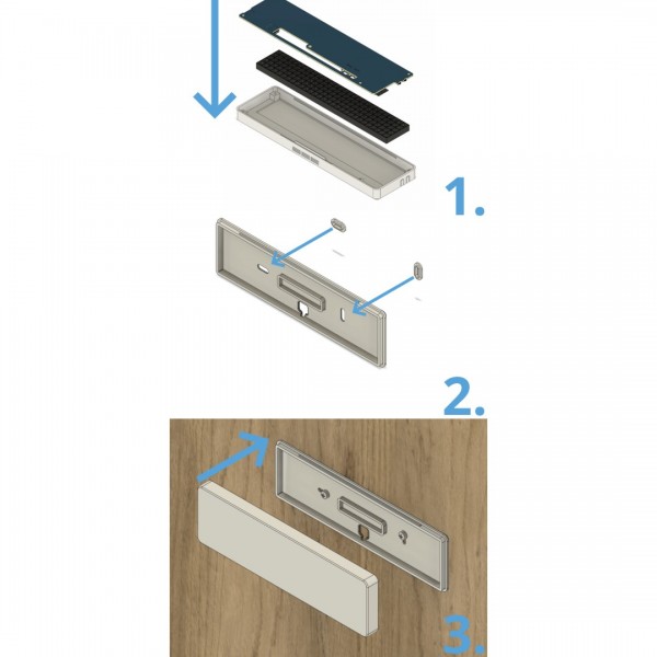 Enclosure for TinyTronics Smart Home RGB LED Matrix - Wall Mounted