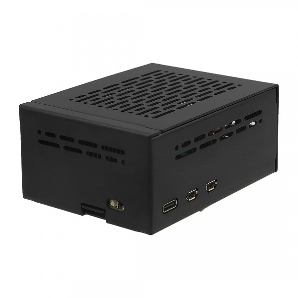 Geekworm P579 Metalen Behuizing voor Raspberry Pi 5 - SSD Ondersteuning - Zwart