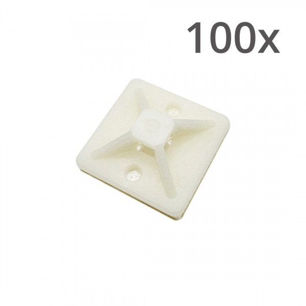 Goobay 17104 Self-adhesive Cable Holders for Cable Ties - 100 pieces