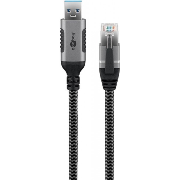 Goobay 70299 USB-A 3.0 to RJ45 Ethernet Cable - 1m