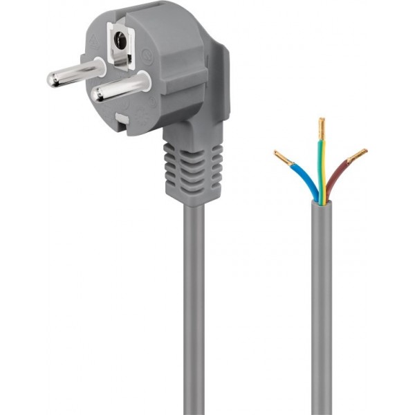 Goobay 93975 Standard 230V Power Cable - 1.5m - Angled plug