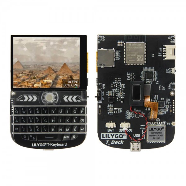 LilyGO T-Deck ESP32-S3 Keyboard - with 2.8 inch IPS Display and Touchscreen - LoRa 868MHz - Black LilyGO T-Deck ESP32-S3 Keyboard - with 2.8 inch IPS Display and Touchscreen - LoRa 868MHz - Black
