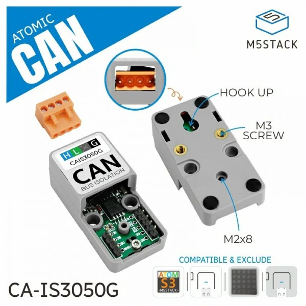 M5Stack Atomic CAN Base - CA-IS3050G