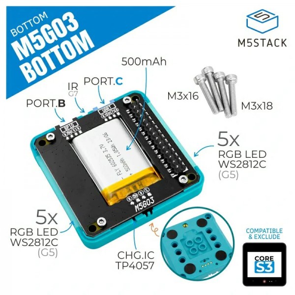 M5Stack M5GO Bottom3 - for M5CoreS3