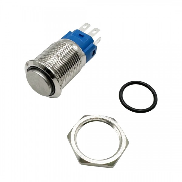 Metal Push Button 16mm - Raised - On-Off - with 3-6V RGB LED