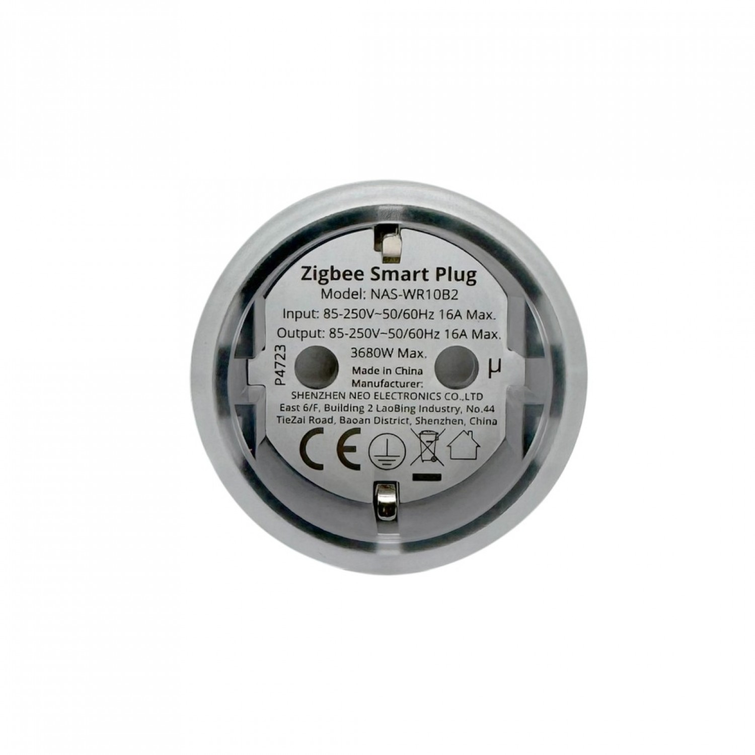 NEO Zigbee Smart Power Plug with Energy Meter - 16A - NAS-WR10B2