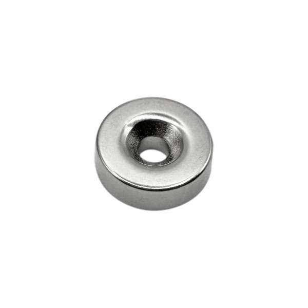 XMP Neodymium Magnet 15x5mm - with 4mm Countersunk Mounting Hole - N35