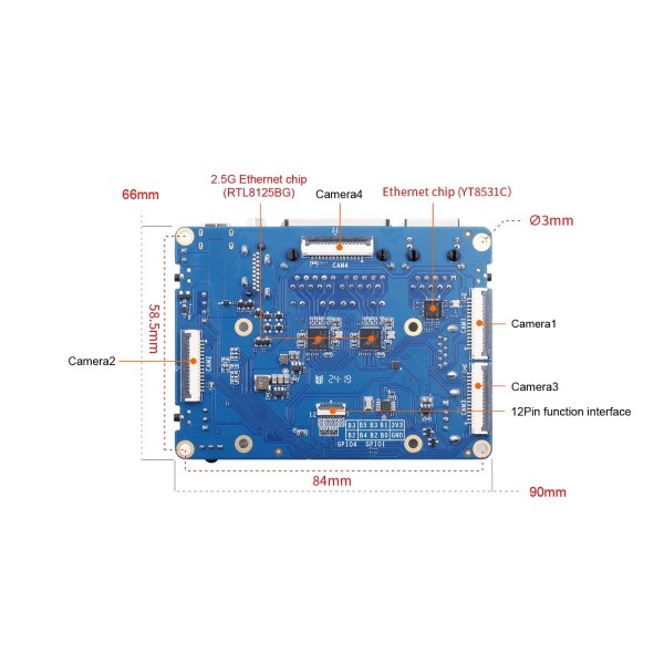 Orange Pi CM5 Compute Module 5 Base Board