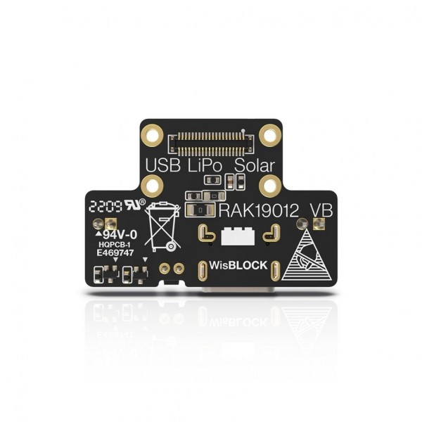 RAKwireless RAK19012 WisBlock USB LiPo Solar Power Slot Module