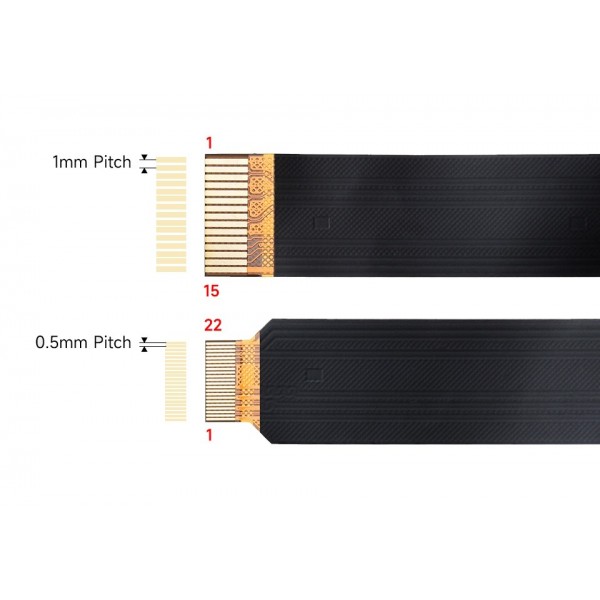 Waveshare Raspberry Pi 5 Camera Cable - 22 to 15 pin FPC-FFC flex - 30cm