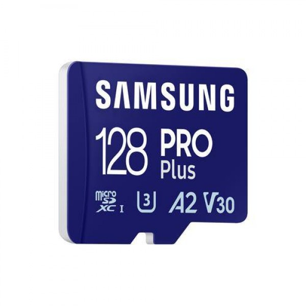 Samsung PRO Plus 128GB V30 UHS-I U3 A2 microSDXC Card with SD-card Adapter