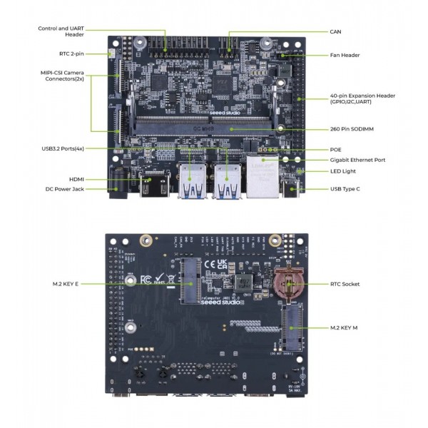 Seeed Studio reComputer J3011 - Edge AI Device with NVIDIA Jetson Orin Nano 8GB module