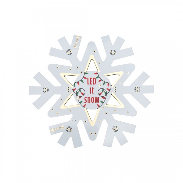 Snowflake PCB for DIY Solder Kit