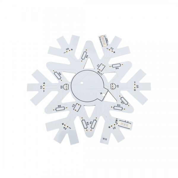 Snowflake PCB for DIY Solder Kit