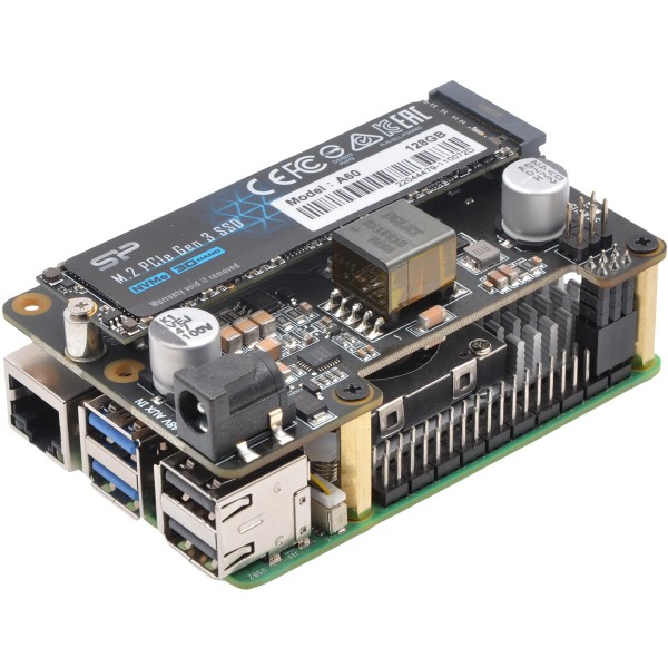 SupTronics X1012 PoE en PCIe naar M.2 HAT - voor NVMe SSD - voor Raspberry Pi 5 SupTronics X1012 PoE en PCIe naar M.2 HAT - voor NVMe SSD - voor Raspberry Pi 5