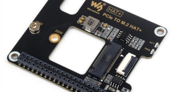 Carte PCIe To M.2 Waveshare Pour Raspberry Pi 5 - Support NVMe, Haut Débit, Avec Refroidisseur