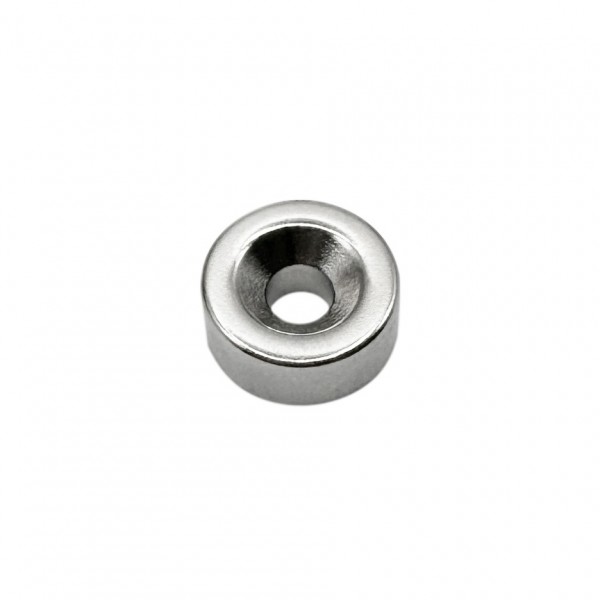 XMP Neodymium Magnet 12x5mm - with 4mm Countersunk Mounting Hole - N35