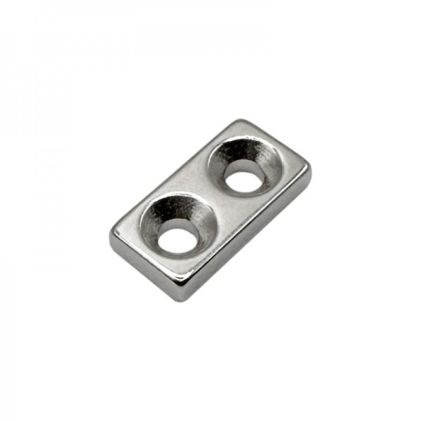 XMP Neodymium Magnet 16x8x3mm - with 3.2mm Countersunk Mounting Holes - N52