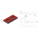 XMP Neodymium Magnet 40x20x4mm - with 4.5mm Countersunk Mounting Holes - N35