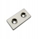 XMP Neodymium Magnet 40x20x4mm - with 4.5mm Countersunk Mounting Holes - N35