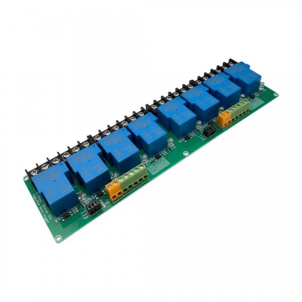 12V Relais Module - 8 Kanalen - Hoog-actief of Laag-actief - 30A