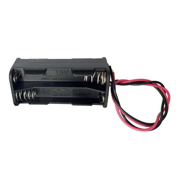 4x AAA Batterijhouder met Losse Draden - Dubbel