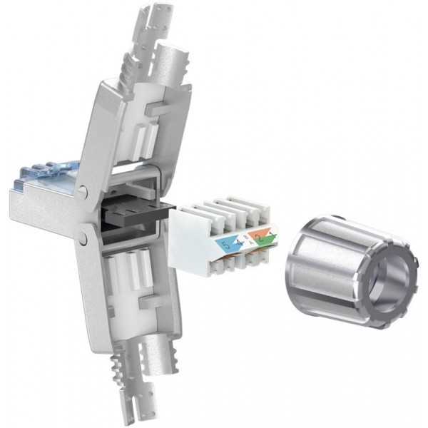 Goobay 65939 Tool-Free RJ45 Network Plug - CAT6a - STP Shielded
