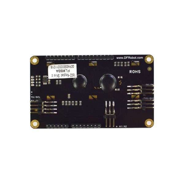 DFRobot I2C 16x2 RGB LCD Keypad Shield with Black Font - for Arduino