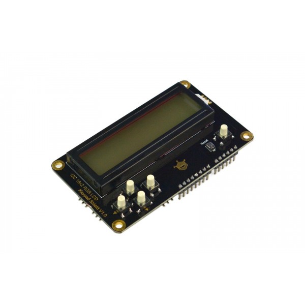 DFRobot I2C 16x2 RGB LCD Keypad Shield with Black Font - for Arduino