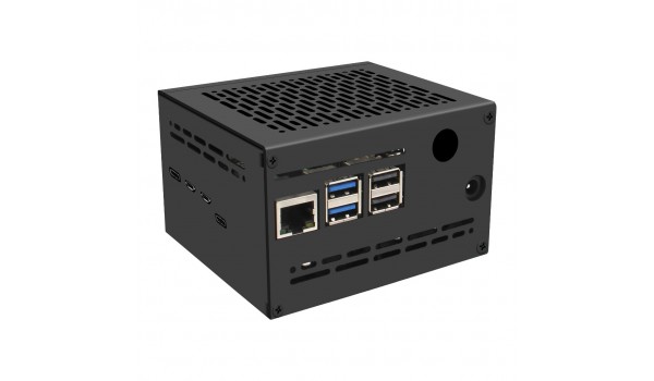 Geekworm X1202-C1 Metal Case for Raspberry Pi 5 and X1202 UPS - Black